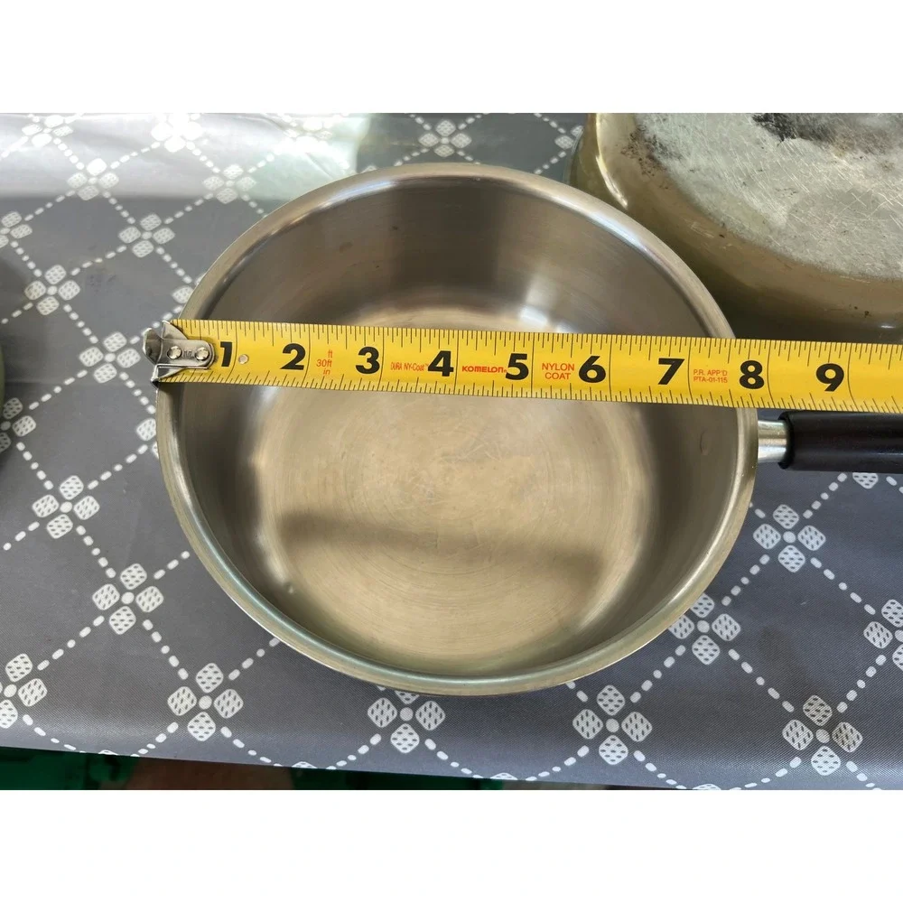 Vintage Avocado Green MCM Cookware Set Skillet Saucepan with Lids 2 Piece Set